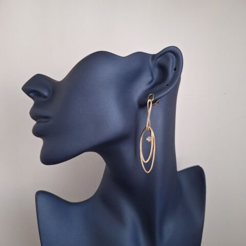 14 AYAR ALTIN RENGİ XUPİNG KÜPE