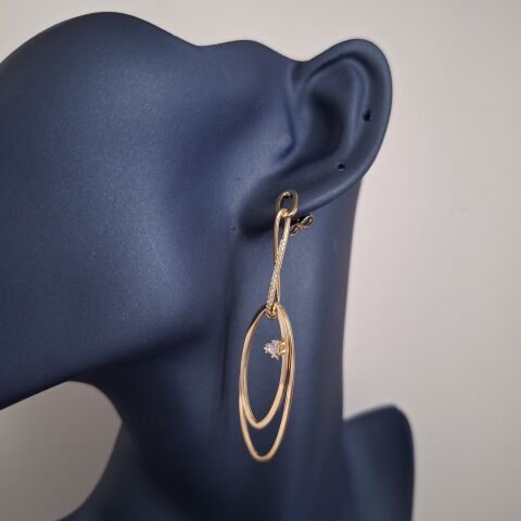 14 AYAR ALTIN RENGİ XUPİNG KÜPE