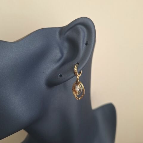 14 AYAR ALTIN RENGİ XUPİNG KÜPE