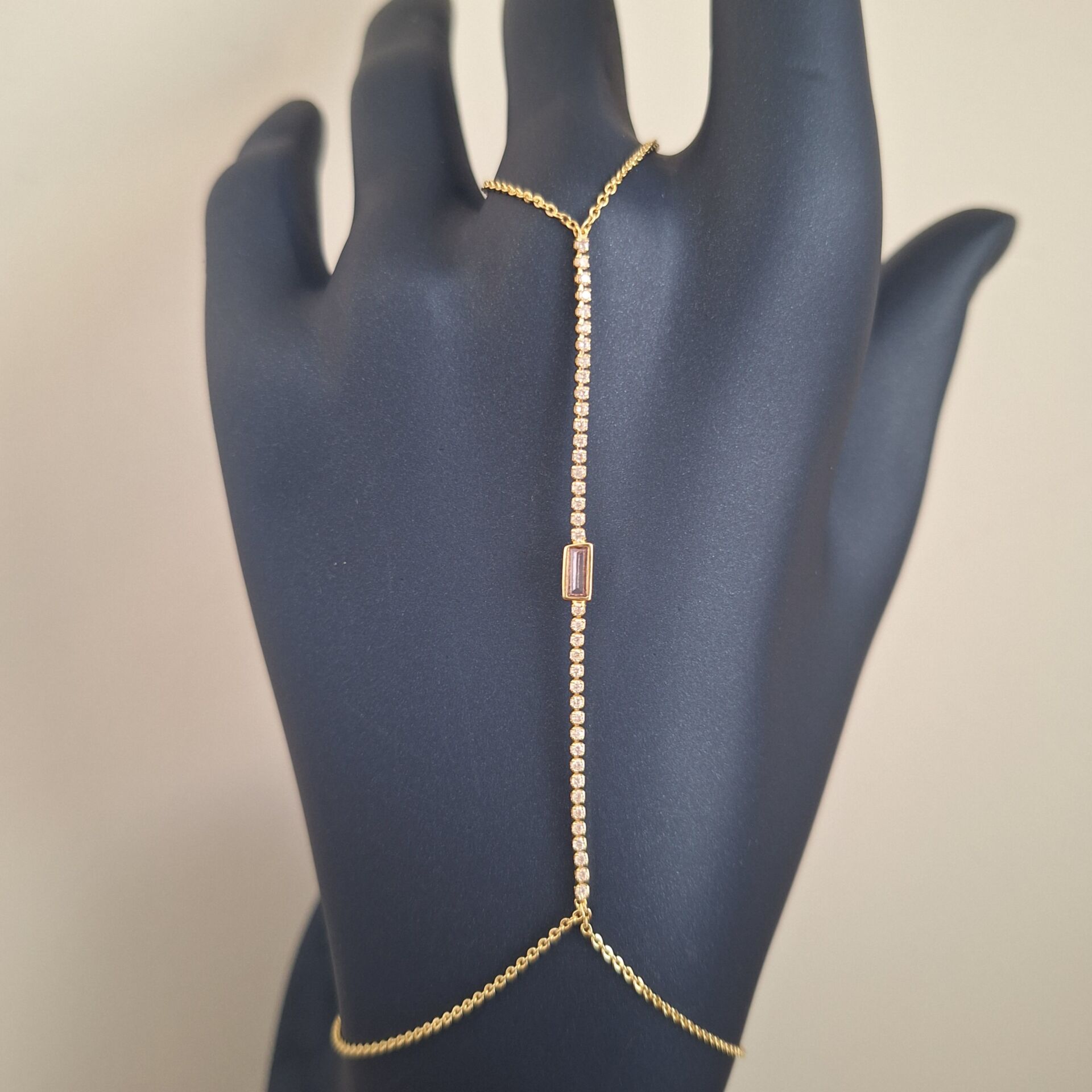 GOLD RENK SUYOLU ŞAHMERAN PEMBE TAŞLI