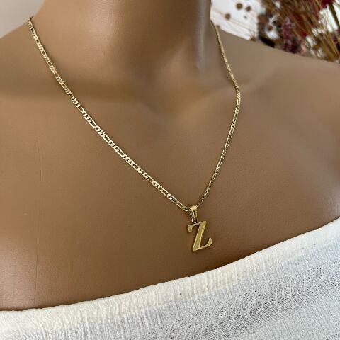 XUPING TAŞSIZ HARF KOLYE (Z) 14 AYAR GÖRÜNÜMLÜ