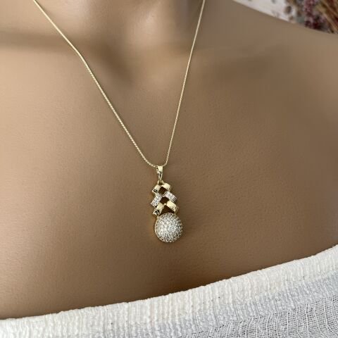 XUPING KOLYE-KÜPE SET 14 AYAR KAPLAMA