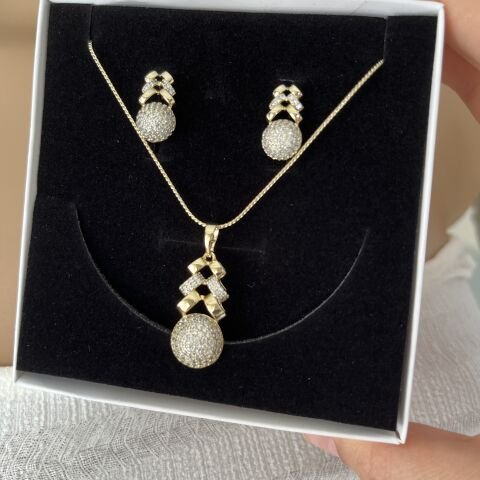 XUPING KOLYE-KÜPE SET 14 AYAR KAPLAMA