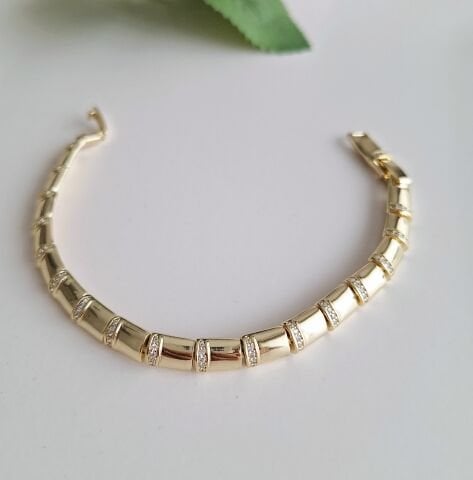 14 AYAR ALTIN RENGİ XUPİNG BİLEKLİK