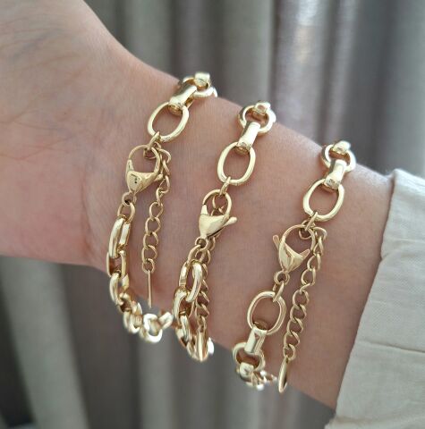 14 AYAR ALTIN RENGİ XUPİNG BİLEKLİK