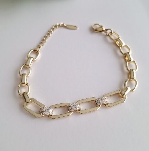 14 AYAR ALTIN RENGİ XUPİNG BİLEKLİK