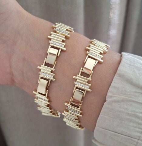 14 AYAR ALTIN RENGİ XUPİNG BİLEKLİK