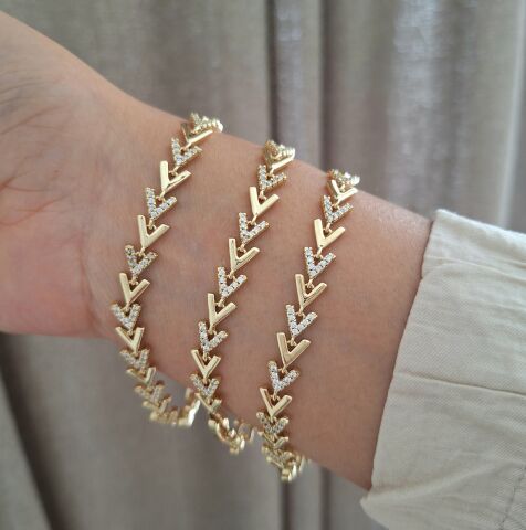 14 AYAR ALTIN RENGİ XUPİNG BİLEKLİK