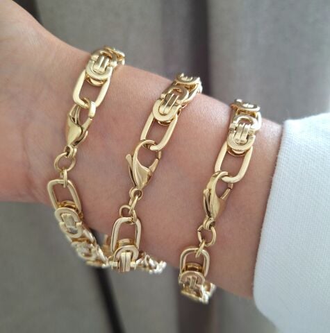 14 K ALTIN RENGİ TAŞSIZ XUPİNG BİLEKLİK