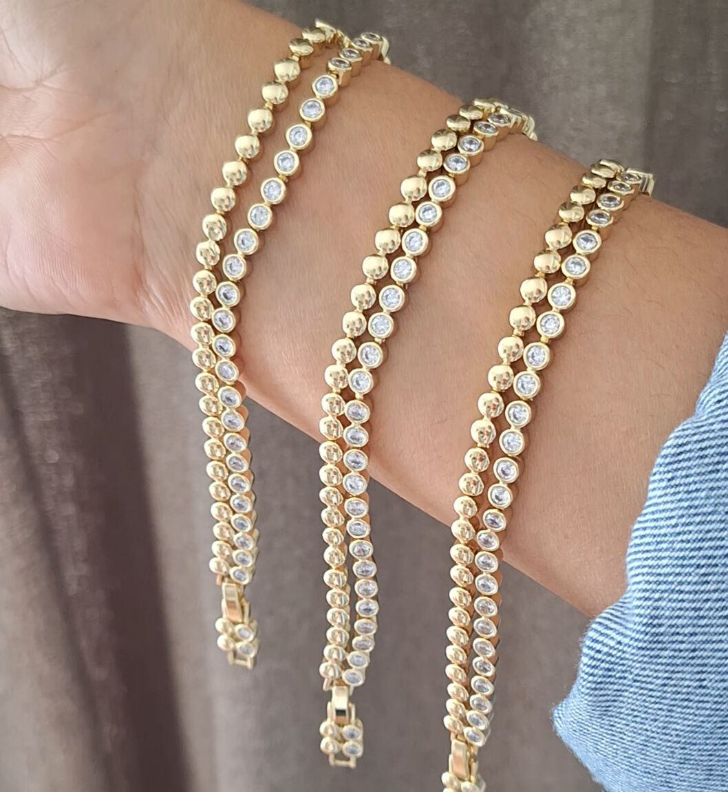 14 K ALTIN RENGİ XUPİNG İKİLİ BİLEKLİK