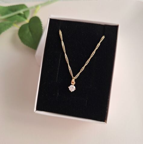 14 K ALTIN RENGİ XUPİNG KOLYE 45 CM