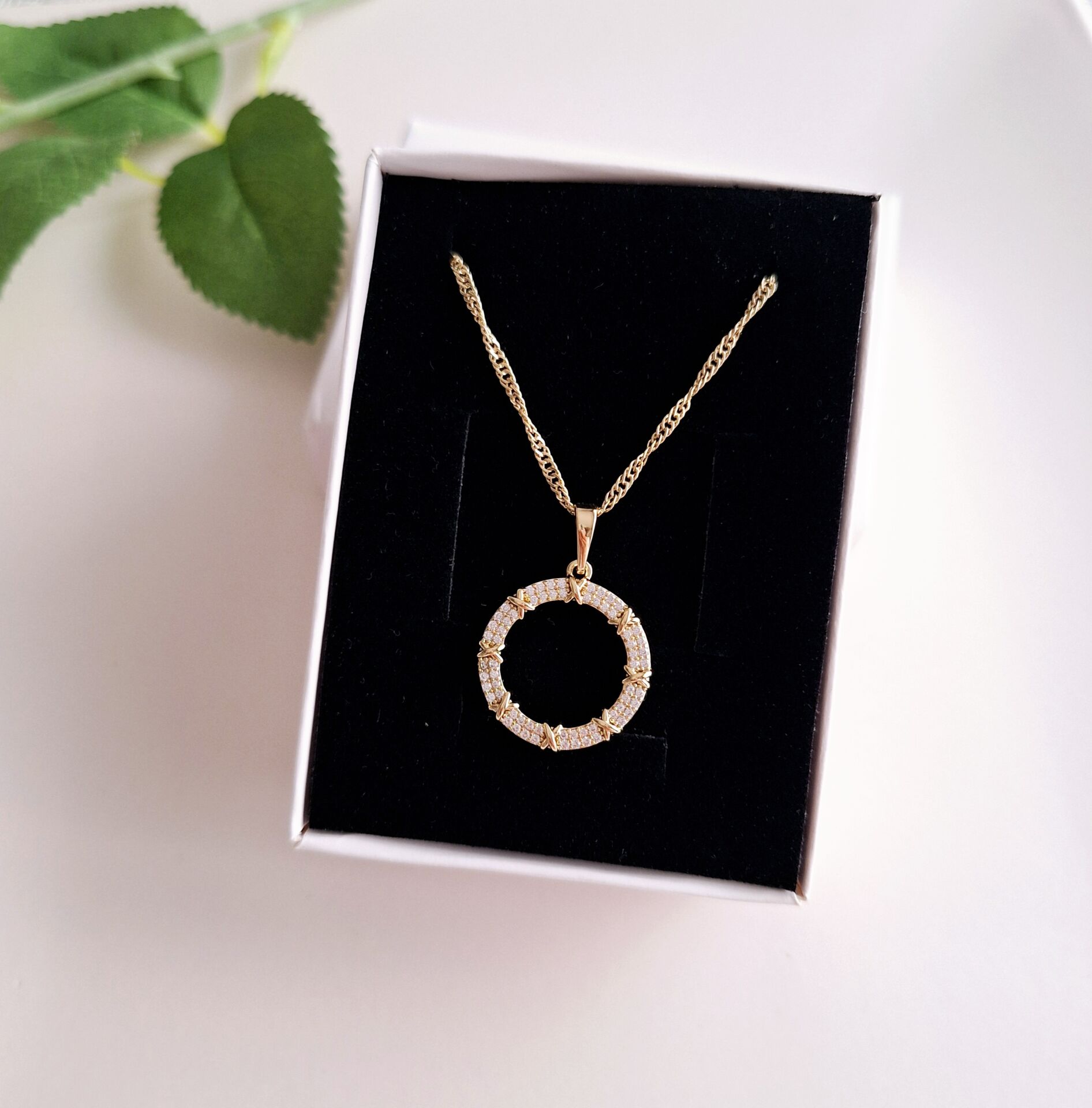 14 K ALTIN RENGİ XUPİNG KOLYE 45 CM