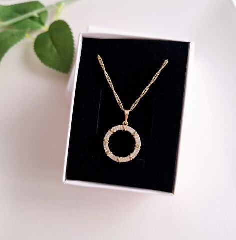 14 K ALTIN RENGİ XUPİNG KOLYE 45 CM